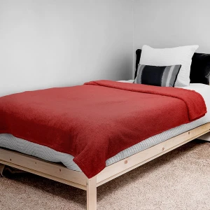 Solid Color Sable Plush Blanket (Dark Orange)