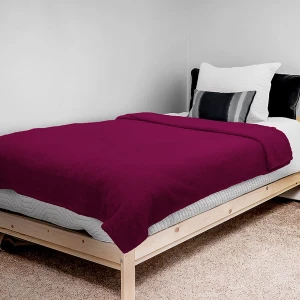 Solid Color Sable Plush Blanket (Dark Purple)