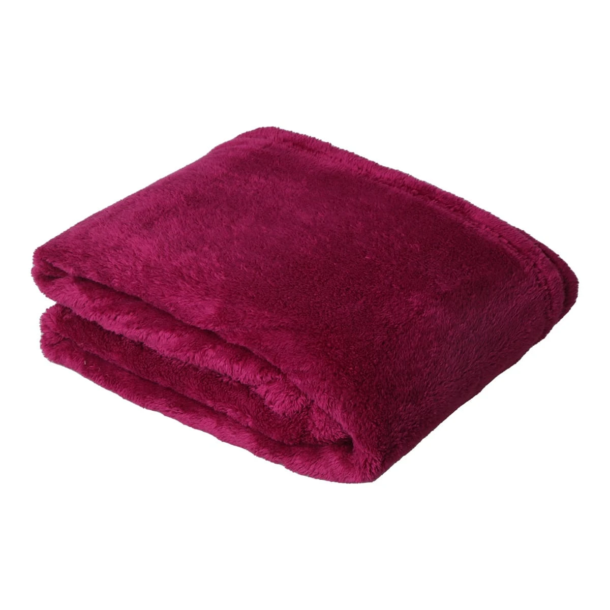 Solid Color Sable Plush Blanket (Dark Purple)