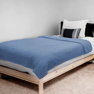 Solid Color Sable Plush Blanket (Light Blue)