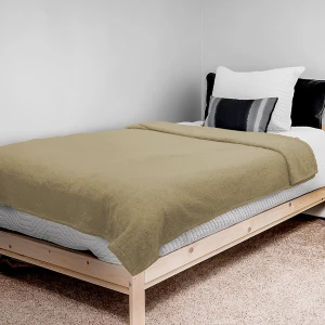 Solid Color Sable Plush Blanket (Light Brown)