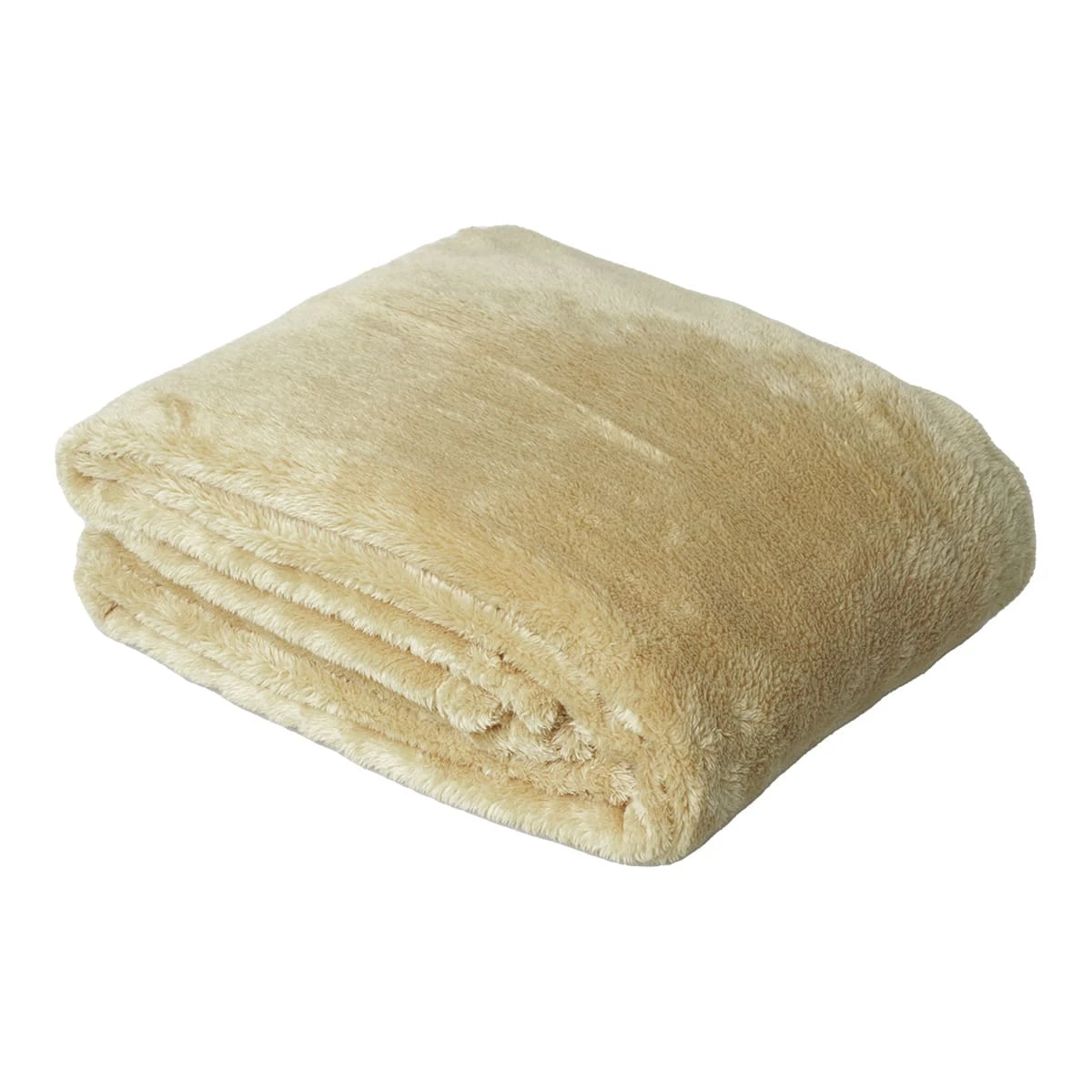 Solid Color Sable Plush Blanket (Light Brown)