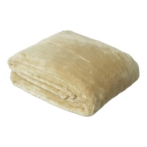 Solid Color Sable Plush Blanket (Light Brown)