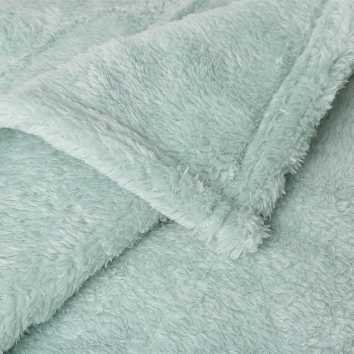 Solid Color Sable Plush Blanket (Light Green)