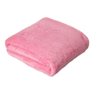 Solid Color Sable Plush Blanket (Pink)