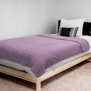 Solid Color Sable Plush Blanket (Purple)