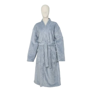 Solid Color Wombat Plush Bathrobe (Light Grey)