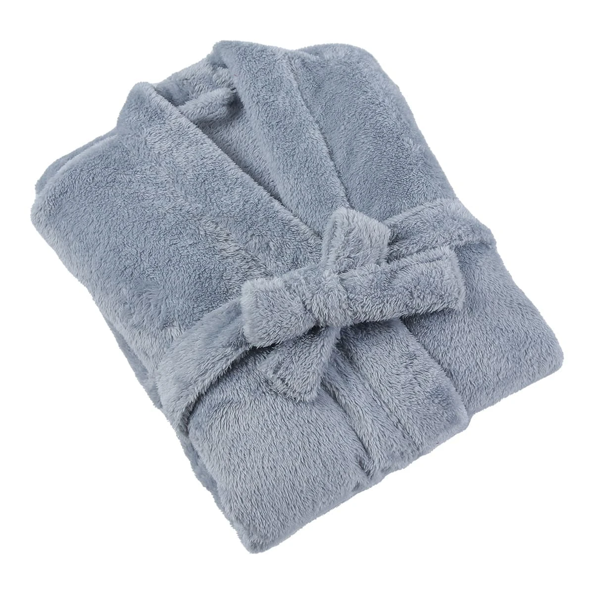 Solid Color Wombat Plush Bathrobe (Light Grey)