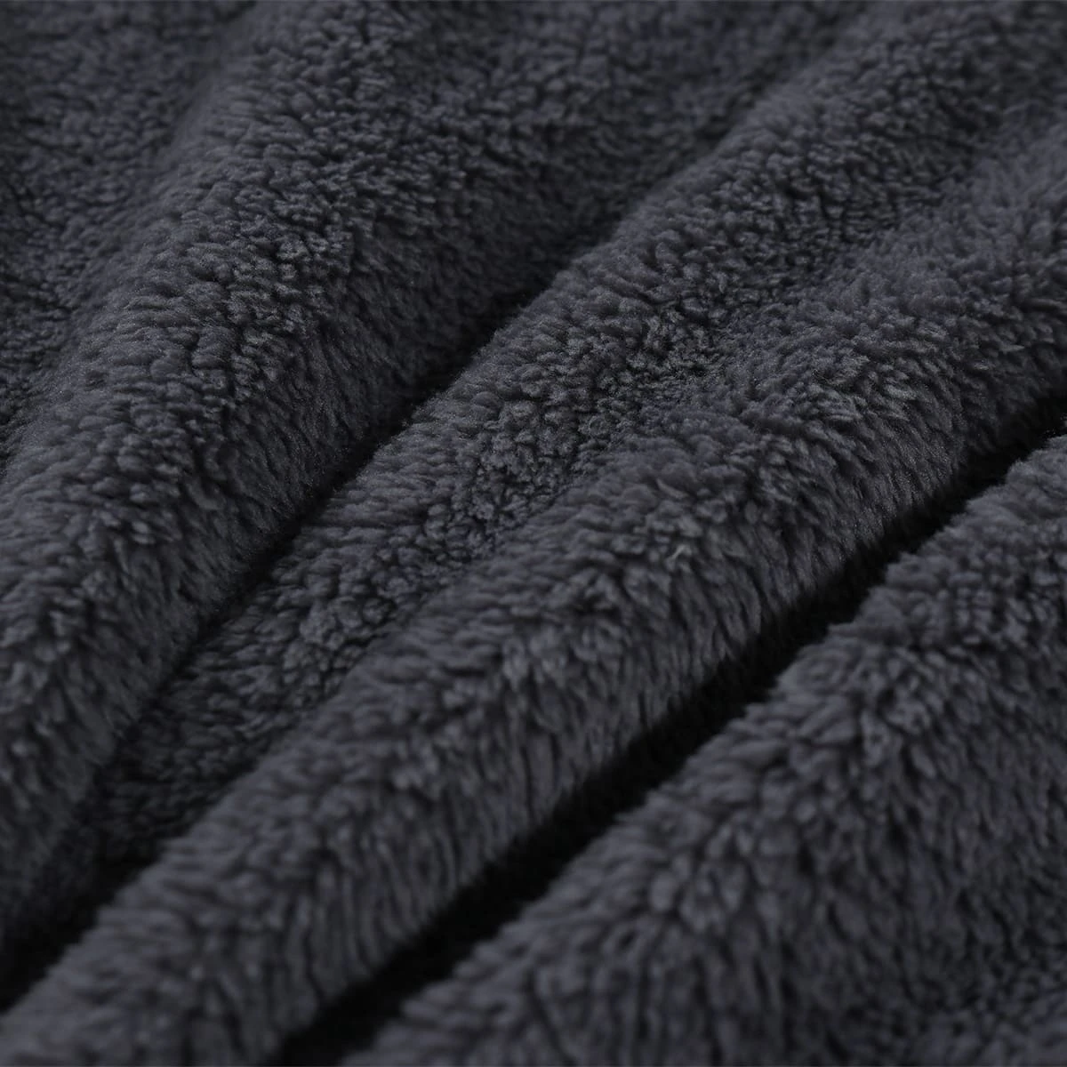 Solid Color Wombat Plush Bathrobe (Dark Grey)