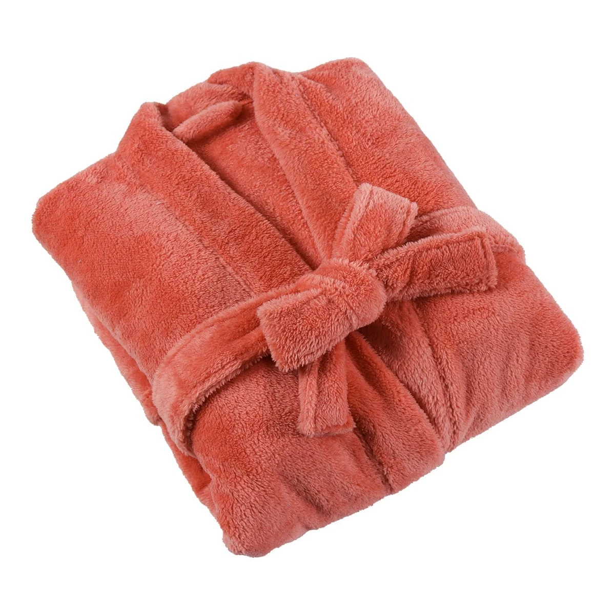 Solid Color Wombat Plush Bathrobe (Orange)