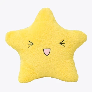 Star Plush Pillow Blanket (Yellow)