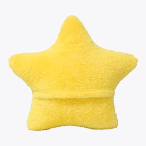 Star Plush Pillow Blanket (Yellow)