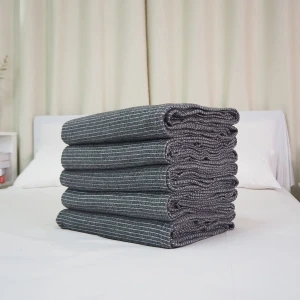 Fashion Hometex - Stripe Fleece Blanket (Grey Stripe)