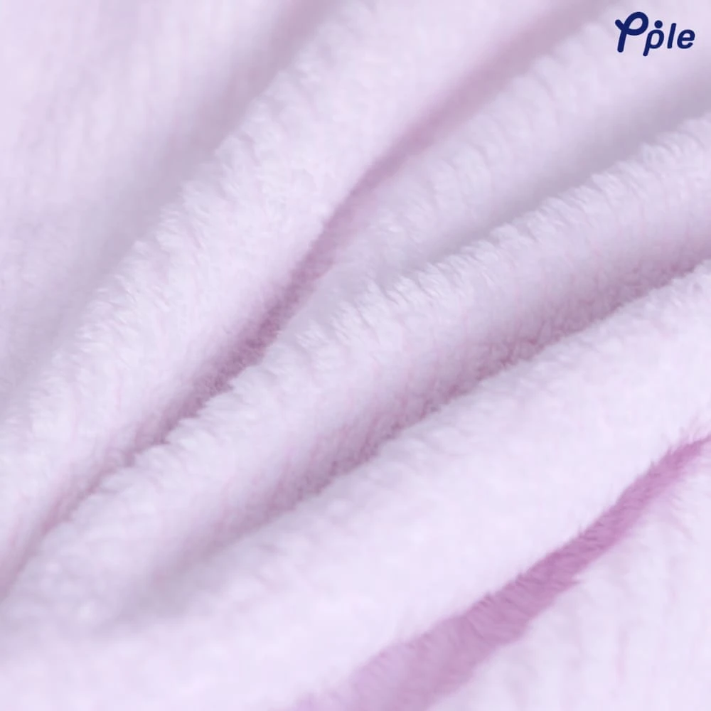 Stripe Frosted Plush Blanket (Light Pink)