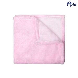 Stripe Frosted Plush Blanket (Pink)