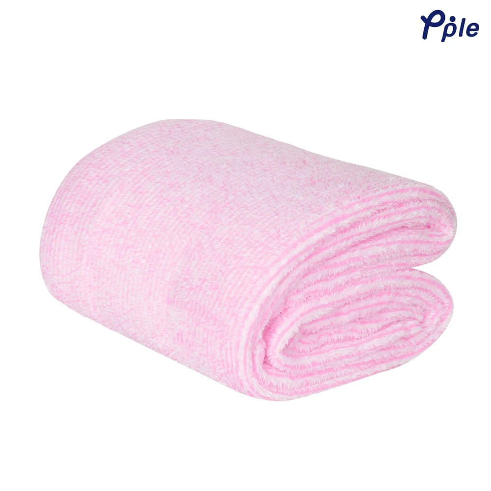 Stripe Frosted Plush Blanket (Pink)