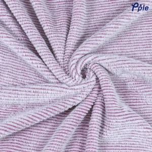 Stripe Frosted Plush Blanket (Plum)