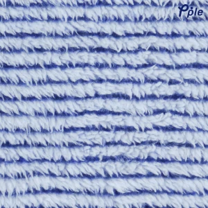 Stripe Frosted Plush Blanket (Blue)