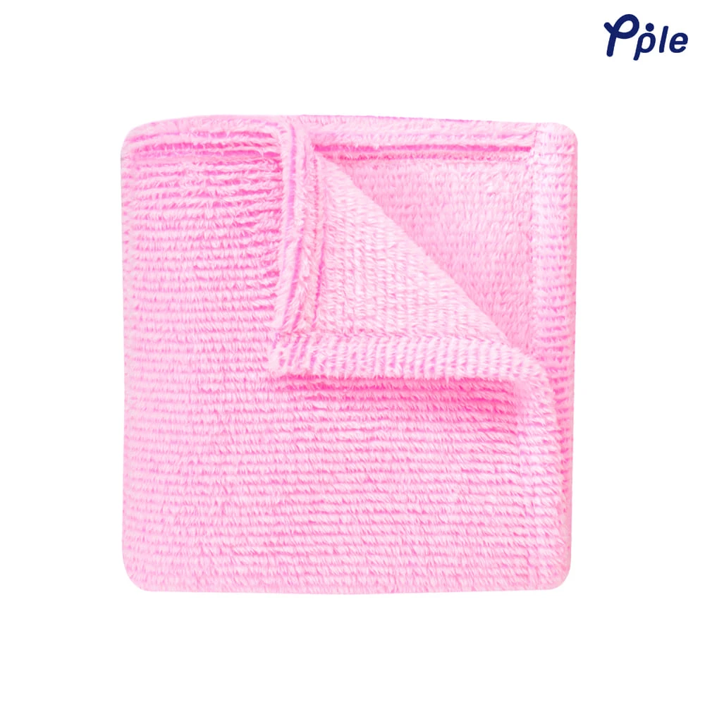 Stripe Frosted Plush Blanket (Vivid Pink)