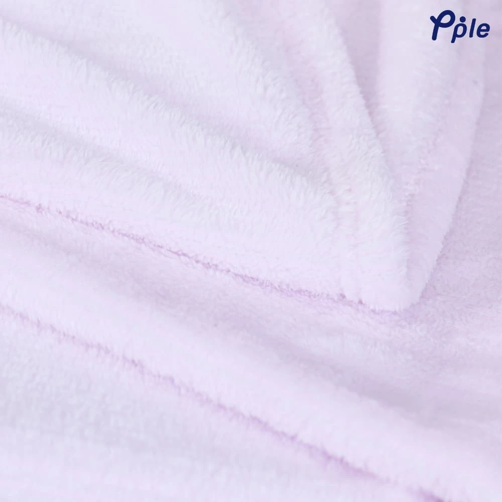 Stripe Frosted Plush Throw (Light Pink)