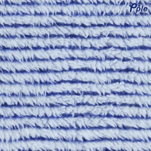 Stripe Frosted Plush Throw (Blue)