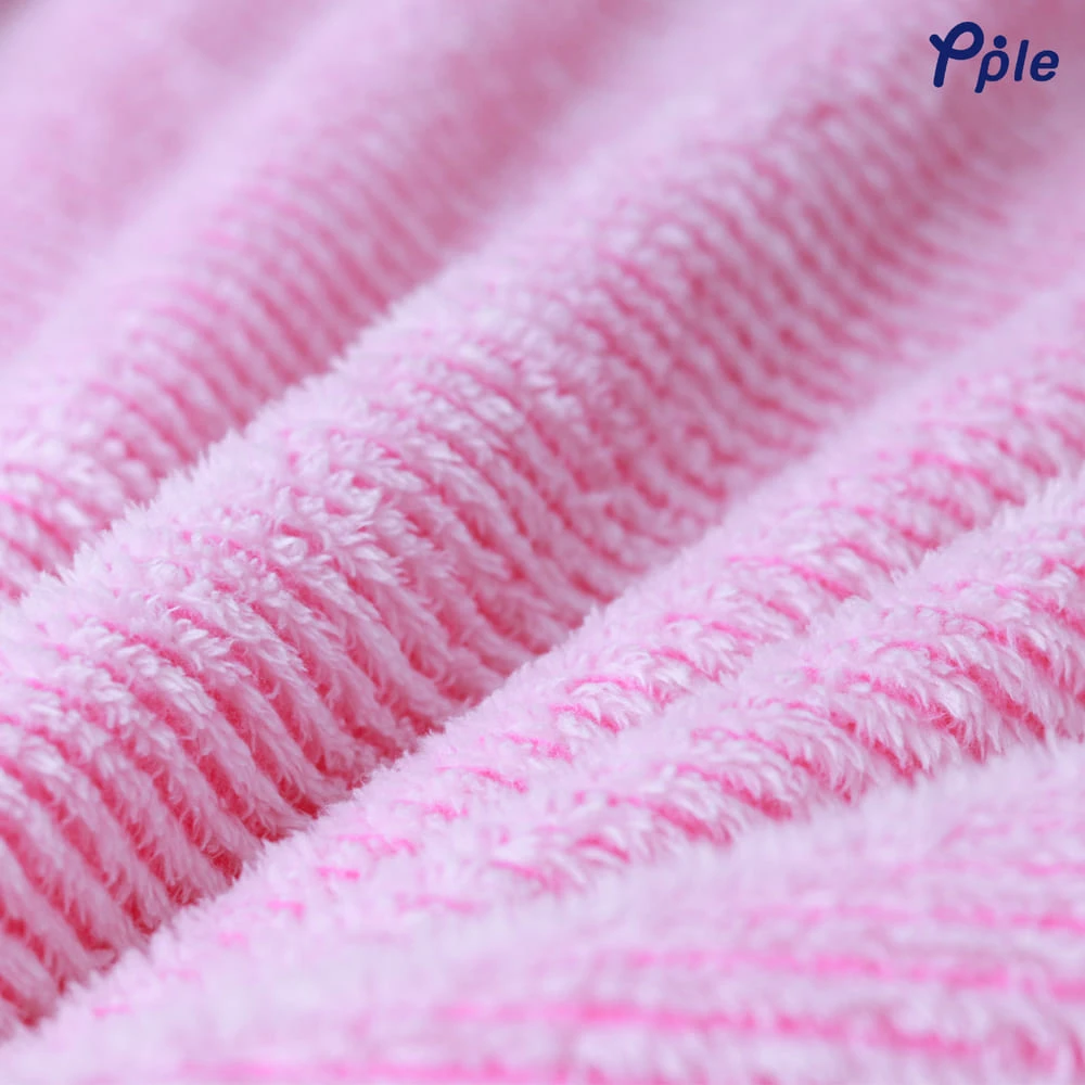 Stripe Frosted Plush Throw (Vivid Pink)