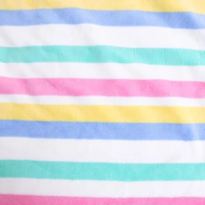 Stripe Pattern Printed Flannel Baby Blanket (Stripe Pastel)