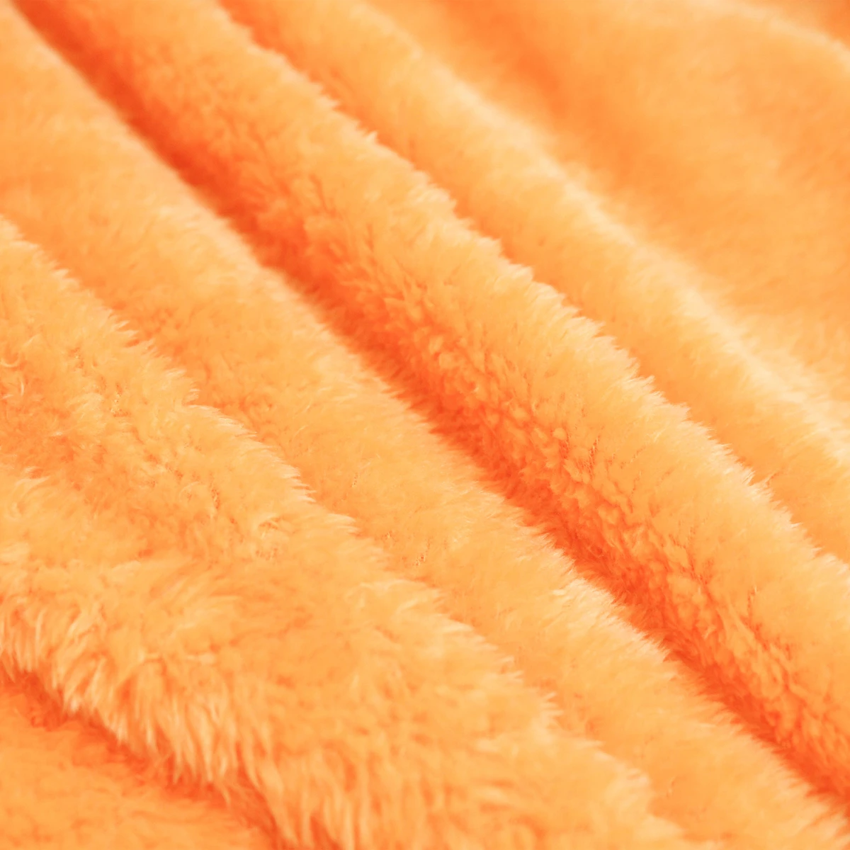 Terry 3D Embroidery Portable Plush Blanket (Orange)