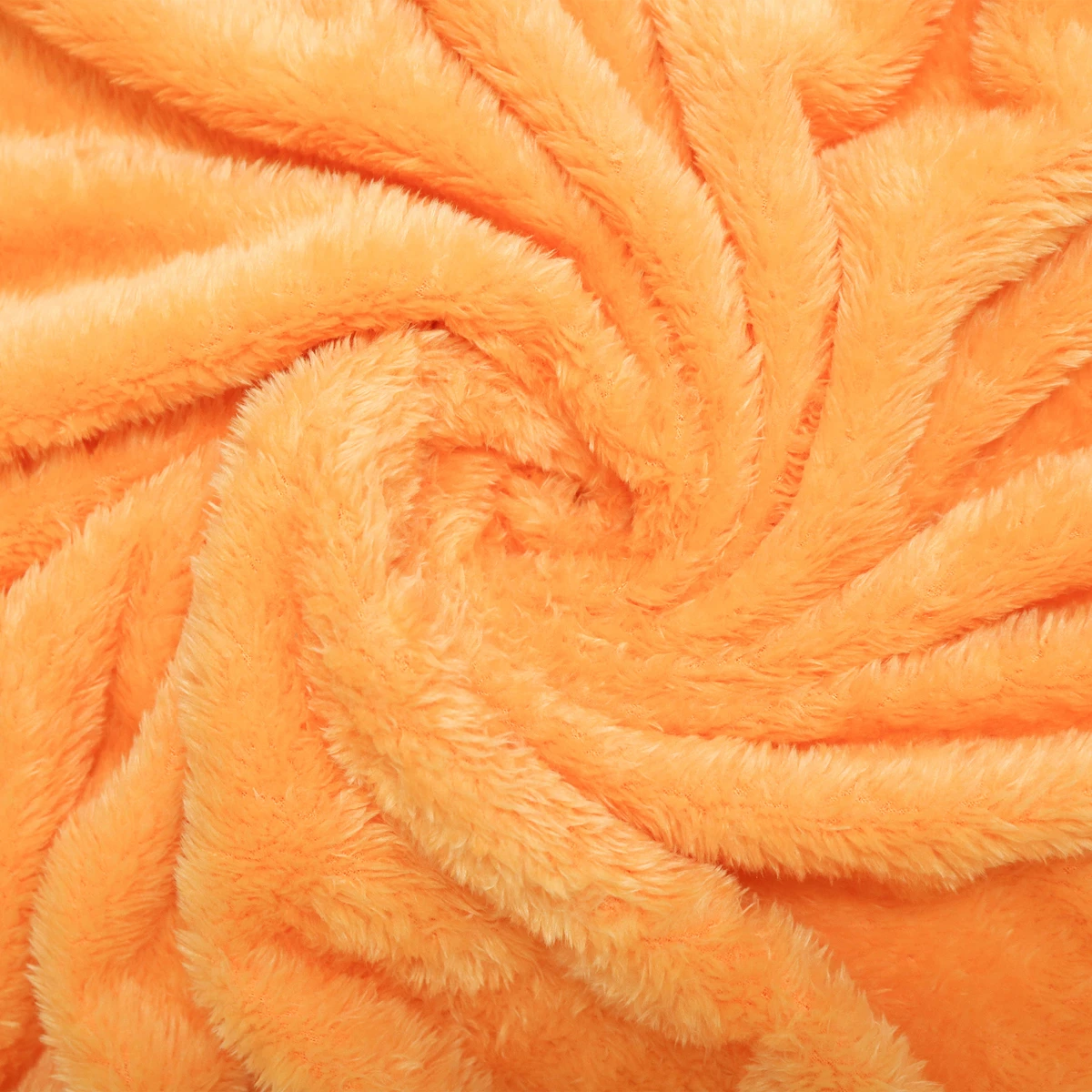 Terry 3D Embroidery Portable Plush Blanket (Orange)