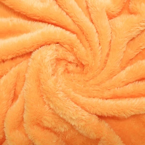 Terry 3D Embroidery Portable Plush Blanket (Orange)