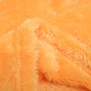 Terry 3D Embroidery Portable Plush Blanket (Orange)