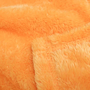 Terry 3D Embroidery Portable Plush Blanket (Orange)