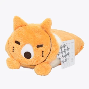 Terry 3D Embroidery Portable Plush Blanket (Orange)