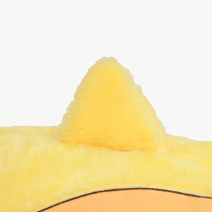 Terry Embroidery Plush Hand Warmer Pillow Blanket (Yellow,Orange)