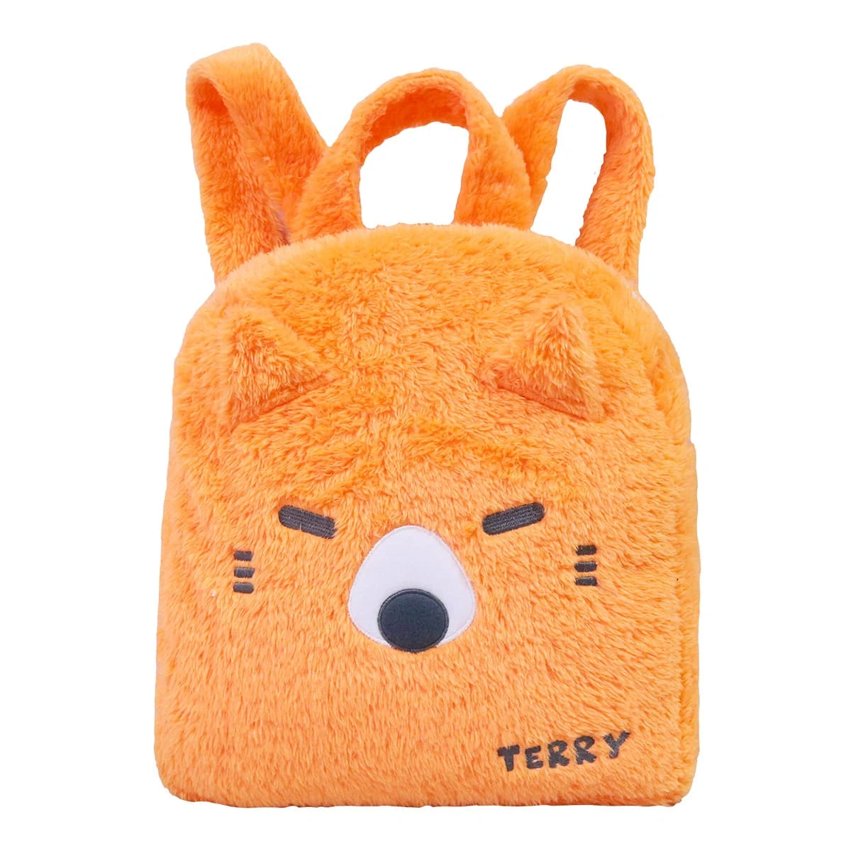 Terry V2 3D Embroidery Plush Backpack Blanket (Orange)