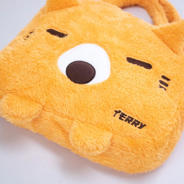 Terry V2 3D Embroidery Plush Tote Blanket (Orange)