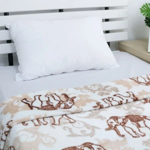 Thai Elephanet Printed Plush Blanket