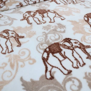 Thai Elephanet Printed Plush Blanket