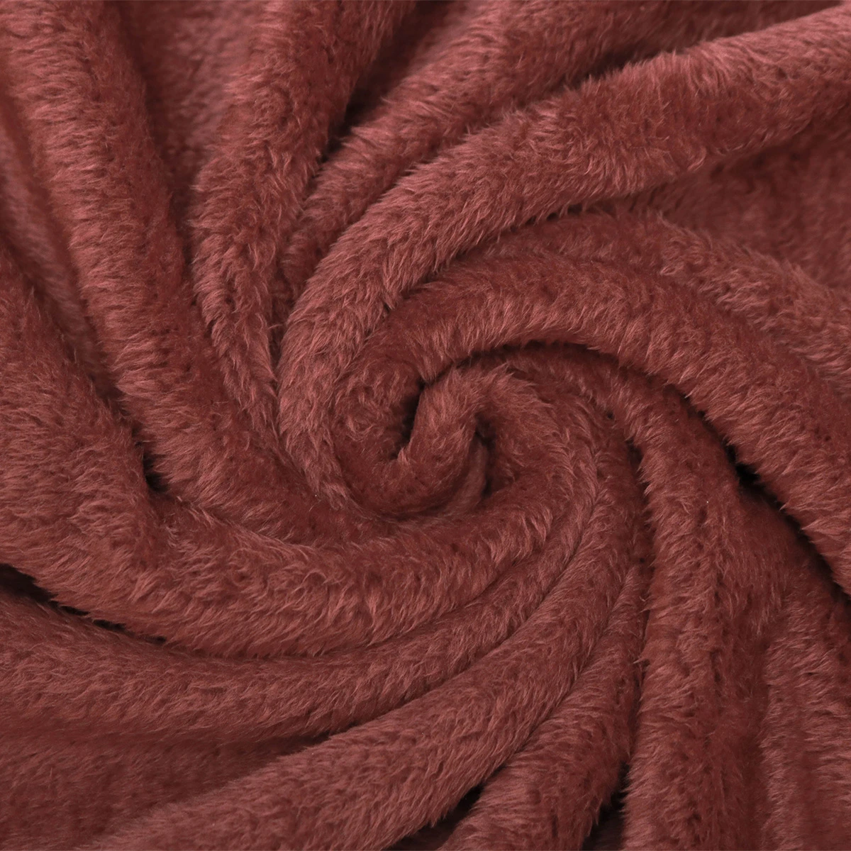 Ton 3D Embroidery Plush Bolster Blanket (Red Brown)