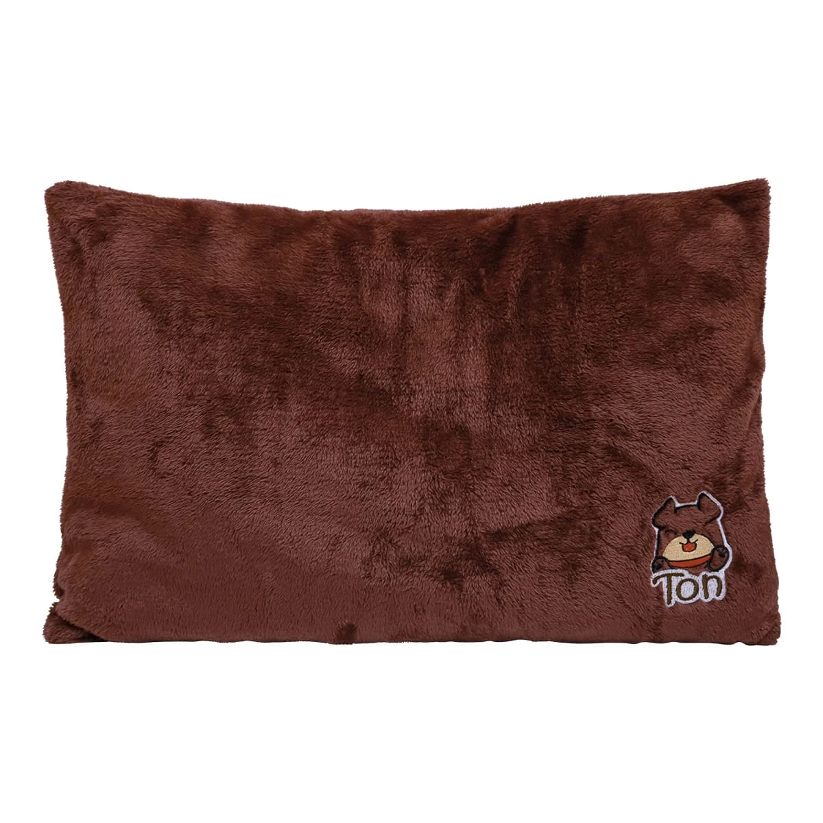 Ton Embroidery Plush Pet Bed (Red Brown)