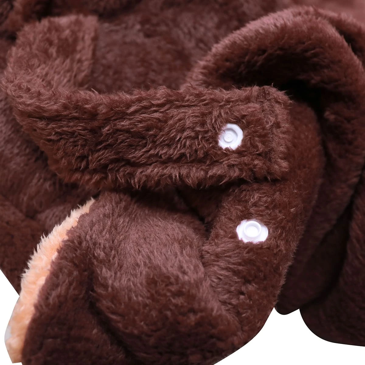 Ton Embroidery Plush Pet Bed (Red Brown)