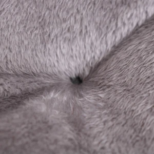 Ton Embroidery Reversible Plush Pet Mat (Grey,Red Brown)