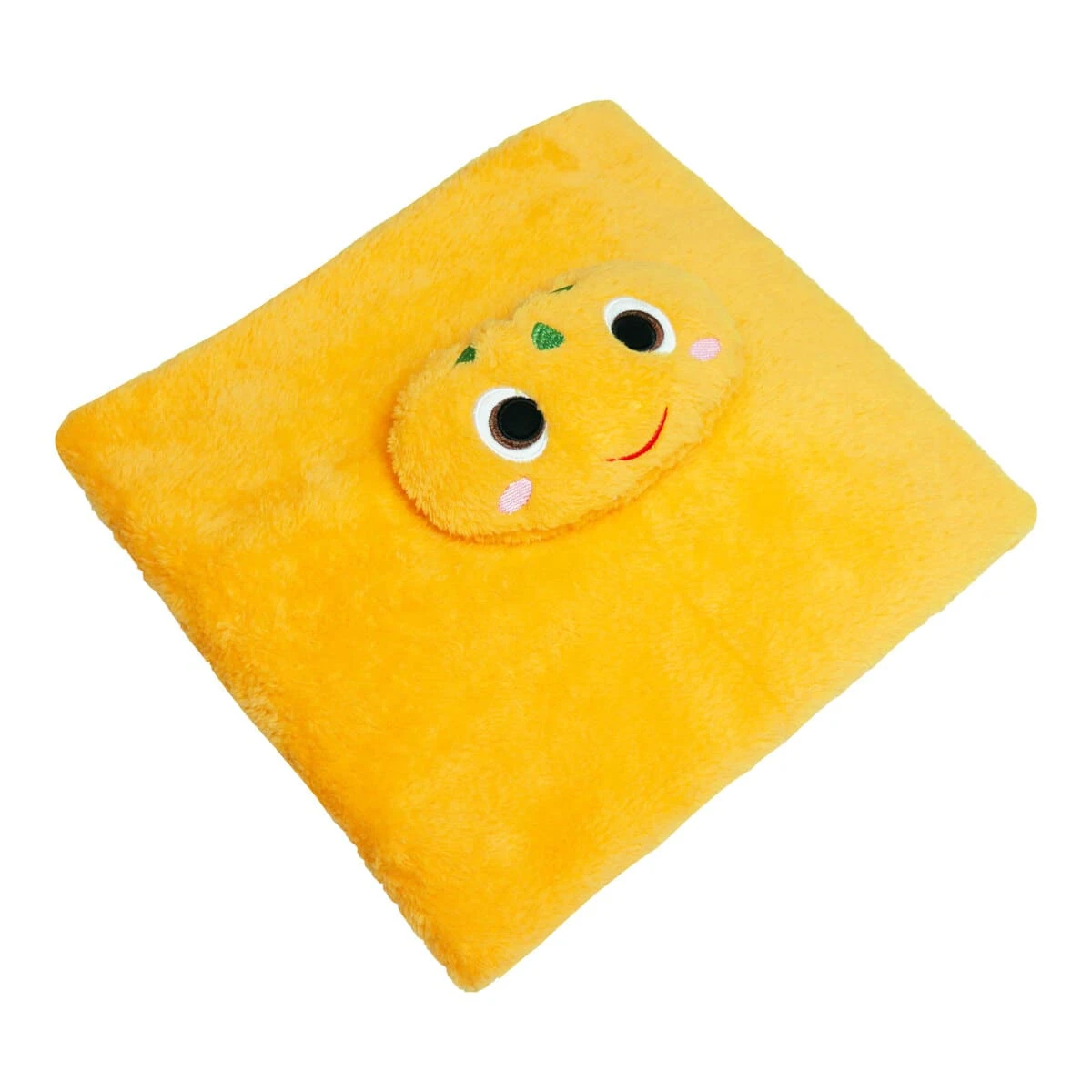 Turtle Head 3D Embroidery Plush Baby Blanket (Yellow)