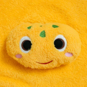 Turtle Head 3D Embroidery Plush Baby Blanket (Yellow)