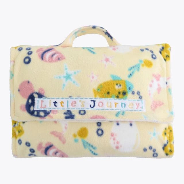 Under the Sea Velfleece Printed Reversible to White Carry-on Bag Blanket (Yellow)