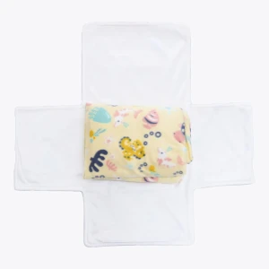 Under the Sea Velfleece Printed Reversible to White Carry-on Bag Blanket (Yellow)