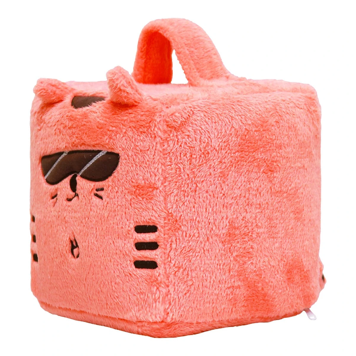 Valcan 3D Embroidery Cube Shape Plush Carry-on Blanket (Orange)