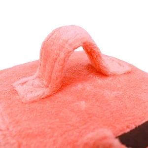 Valcan 3D Embroidery Cube Shape Plush Carry-on Blanket (Orange)