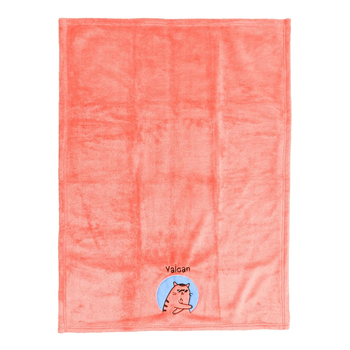 Valcan Embroidery Plush Baby Blanket (Orange)