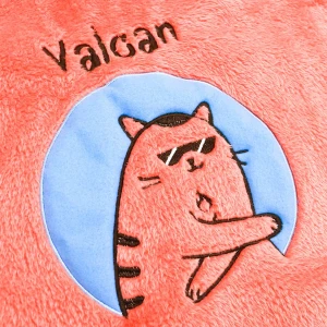 Valcan Embroidery Plush Baby Blanket (Orange)